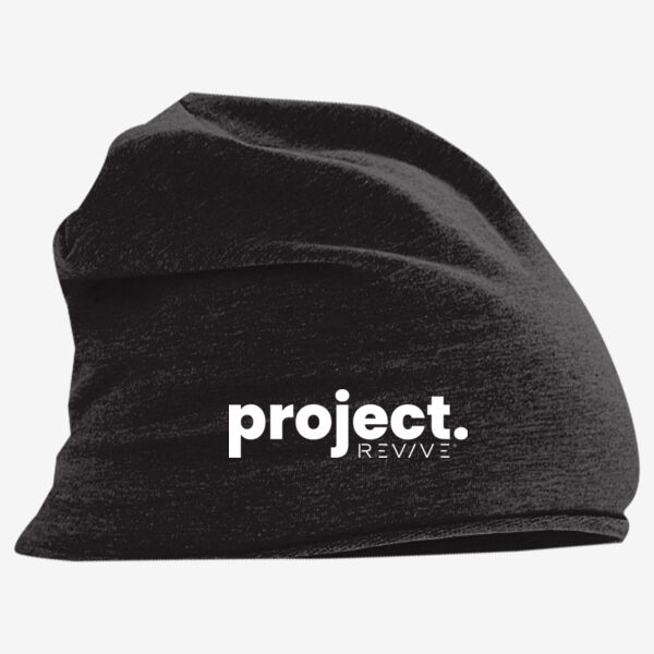 Jersey Beanie - printed  Project Revive in white Thumbnail