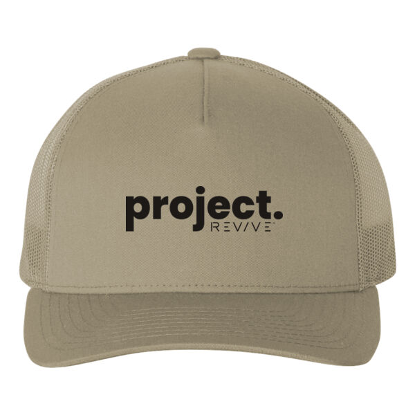 5 Panel Retro Trucker Cap - printed  Project Revive in black Thumbnail