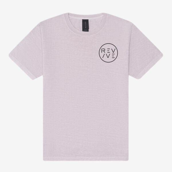 Heavyweight Washed Tee - printed  Revive Circle  in black Thumbnail