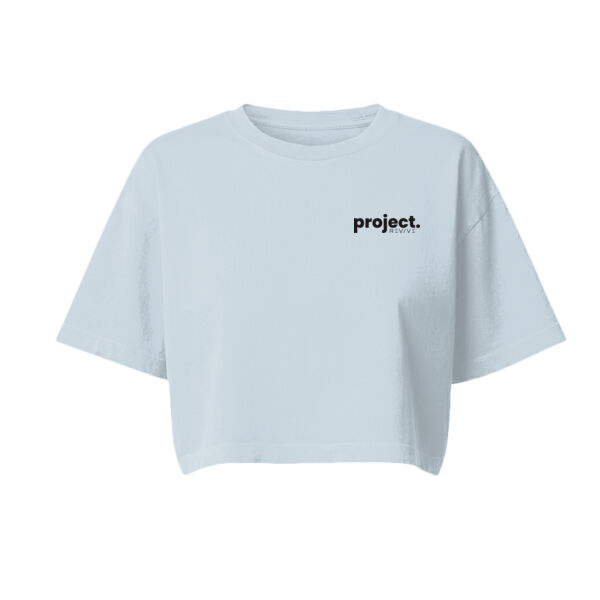 Print - Eat Sleep Project Black - Women's Heavyweight Washed Cropped Tee Thumbnail