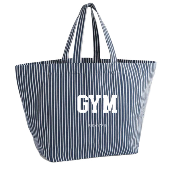 Print - GYM white  - Oversized Beach Bag Thumbnail