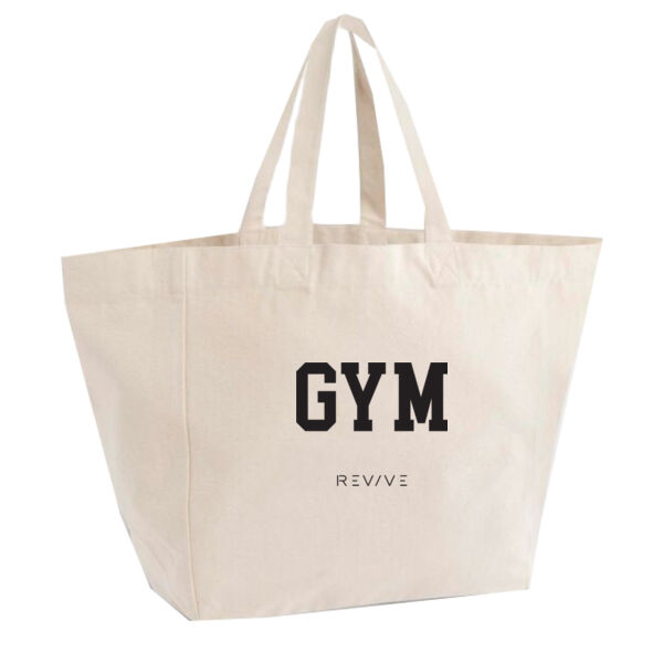 Print - GYM black - Oversized Beach Bag Thumbnail