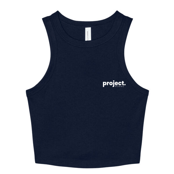 Print - Eat Sleep Project White - Women's Micro Rib Racer Tank Thumbnail