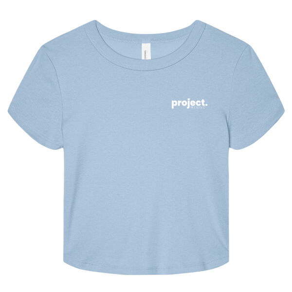 Print - Eat Sleep Project White - Women's Micro Rib Baby Tee Thumbnail