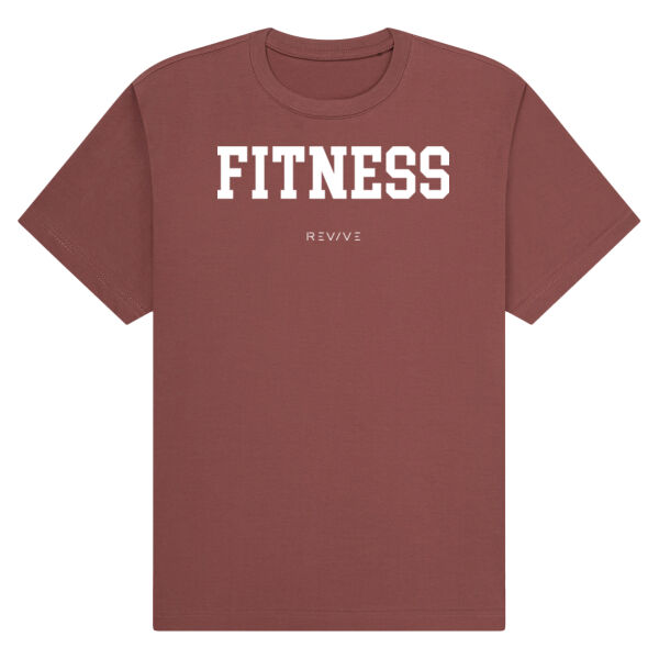Print - FITNESS White - Organic Heavy T-Shirt Thumbnail