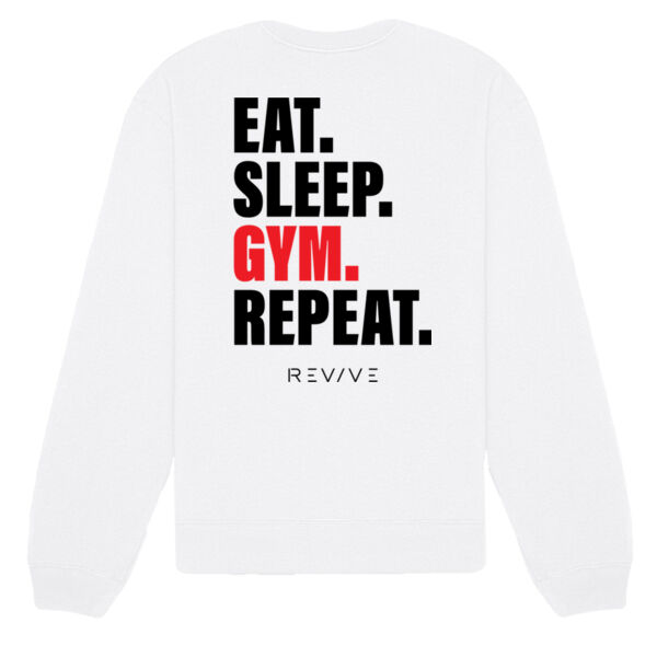 Print - Eat Sleep Revive Black - Crewneck Heavy Sweatshirt Thumbnail
