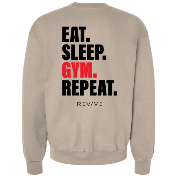 Print - Eat Sleep Revive Black - Softstyle Midweight 1/4 Zip Sweatshirt Thumbnail