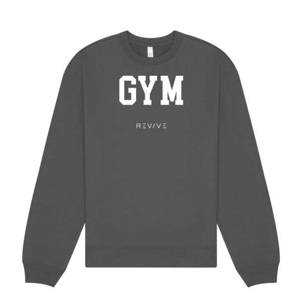 Print - GYM White - Crewneck Heavy Sweatshirt Thumbnail