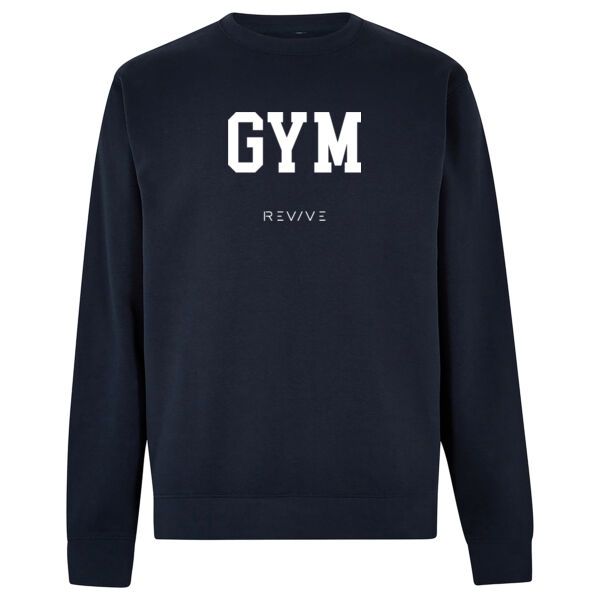 Print - GYM White - Regular Fit Sweatshirt Thumbnail