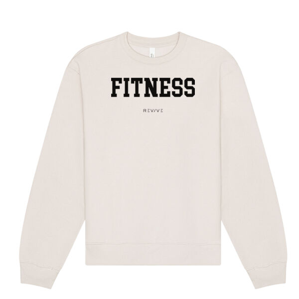 Print - FITNESS Black - Crewneck Heavy Sweatshirt Thumbnail