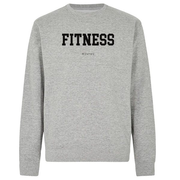 Print - FITNESS Black - Regular Fit Sweatshirt Thumbnail