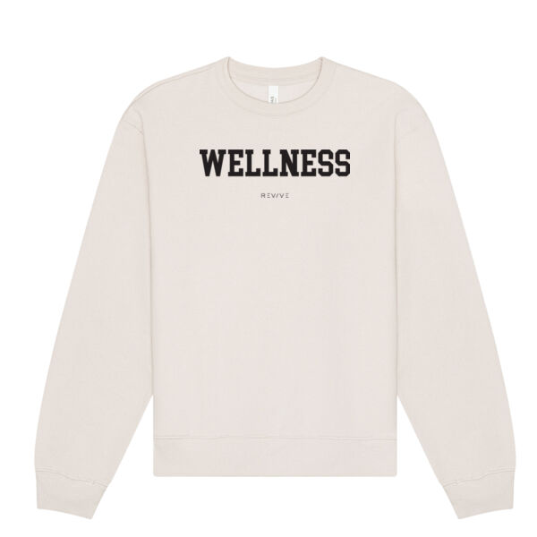 Print - WELLNESS Black - Crewneck Heavy Sweatshirt Thumbnail