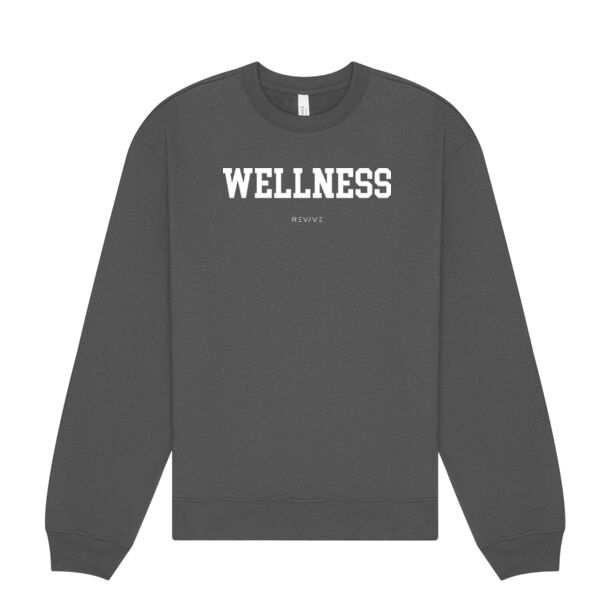 Print - WELLNESS White - Crewneck Heavy Sweatshirt Thumbnail