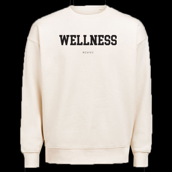 Print - WELLNESS Black - Crewneck Loose Fit Thumbnail