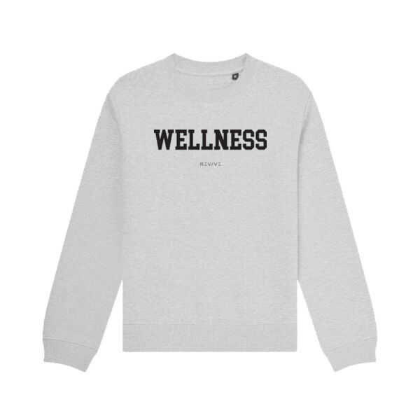 Print - WELLNESS Black - Organic Sweatshirt Thumbnail