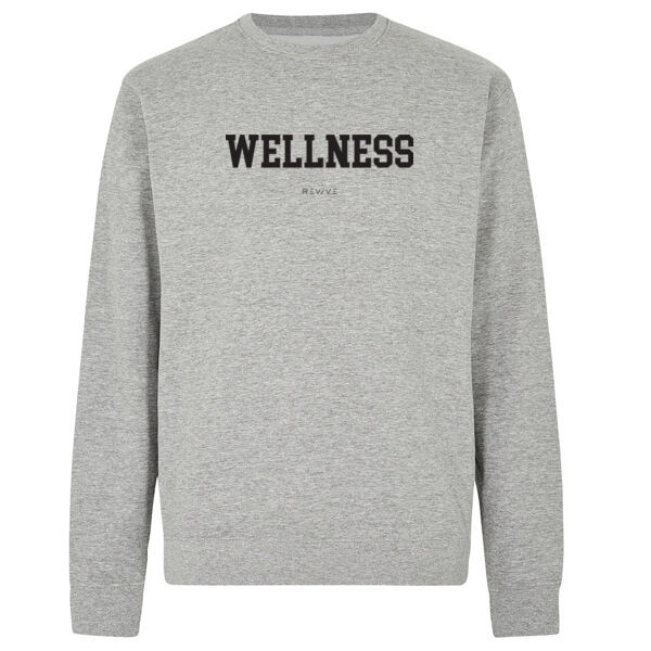 Print - WELLNESS Black - Regular Fit Sweatshirt Thumbnail