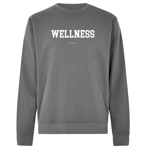 Print - WELLNESS White - Regular Fit Sweatshirt Thumbnail