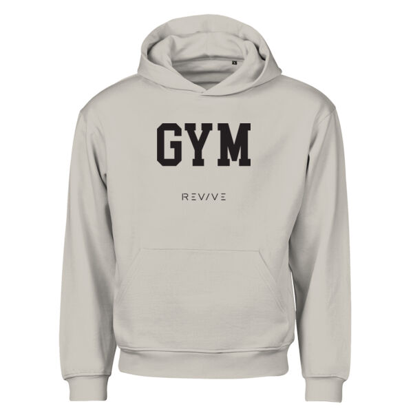 Print - GYM Black - Urban Heavy Loose Fit Hood Sweat Thumbnail