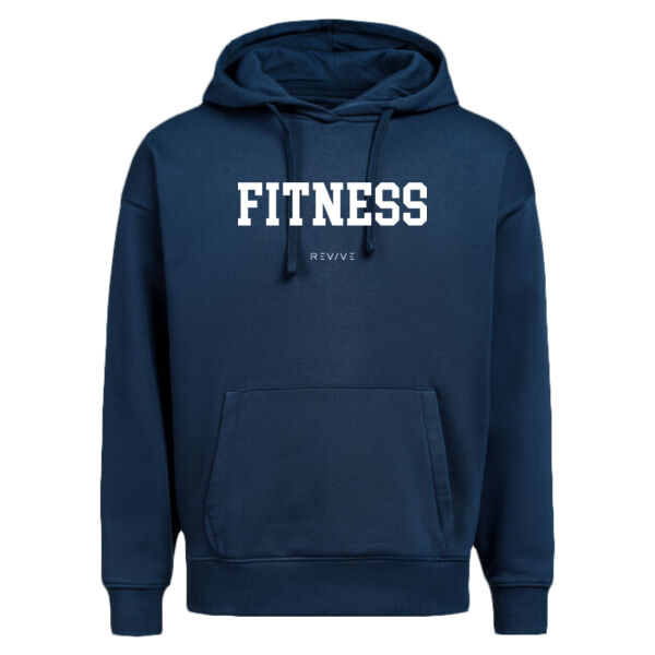 Print - FITNESS White - Hoodie Loose Fit Thumbnail