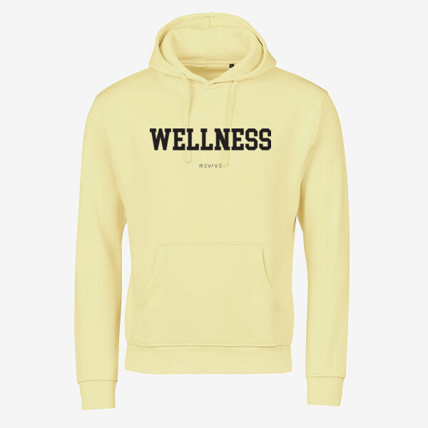 Urban Hooded Sweatshirt - printed WELLNESS Revive in black Thumbnail