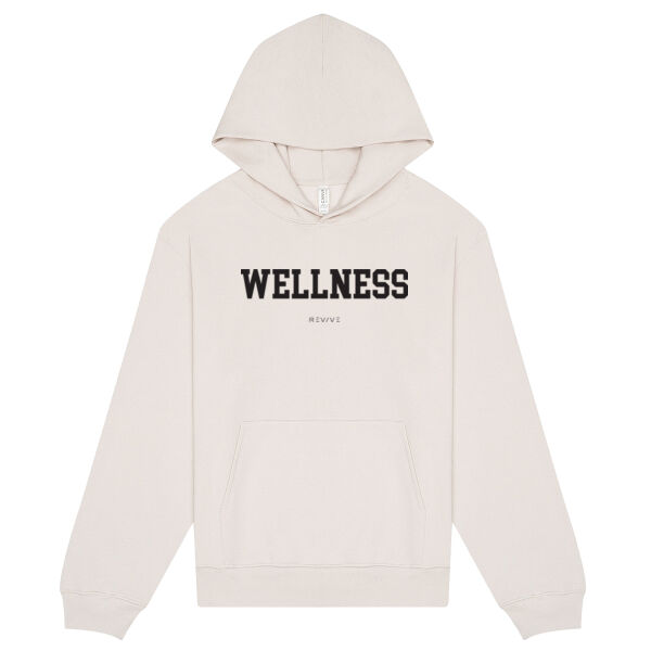 Print - WELLNESS Black - Heavy Pullover Hoodie Thumbnail