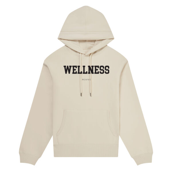 Print - WELLNESS Black - Organic Hoodie Thumbnail