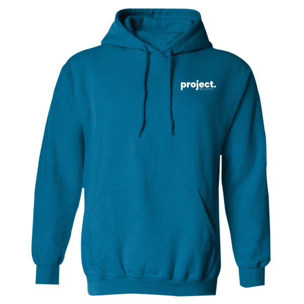 Print - Eat Sleep Project White - Heavy Blend™ Adult Hooded Sweatshirt Thumbnail