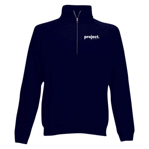 Print -  Eat Sleep Project white - Men's Classic Zip Neck Sweat Thumbnail