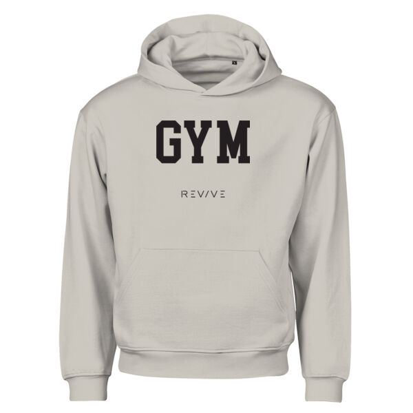 Print - GYM Black - Urban Heavy Loose Fit Hood Sweat Thumbnail