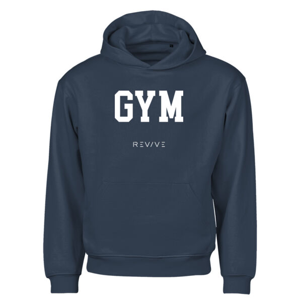 Print - GYM White - Urban Heavy Loose Fit Hood Sweat Thumbnail