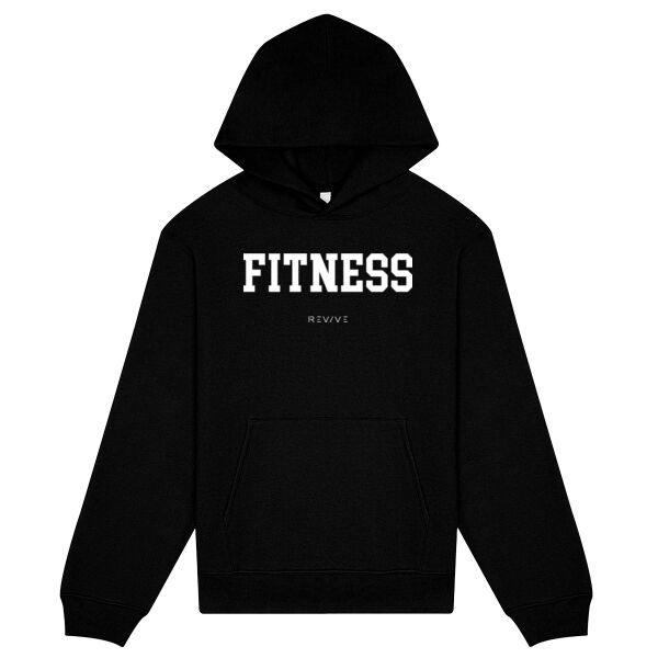 Print - FITNESS White - Heavy Pullover Hoodie Thumbnail
