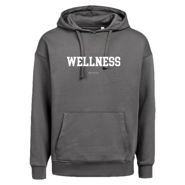 Print - WELLNESS White - Hoodie Loose Fit Thumbnail