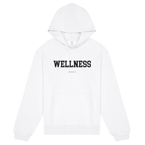 Print - WELLNESS Black - Heavy Pullover Hoodie Thumbnail