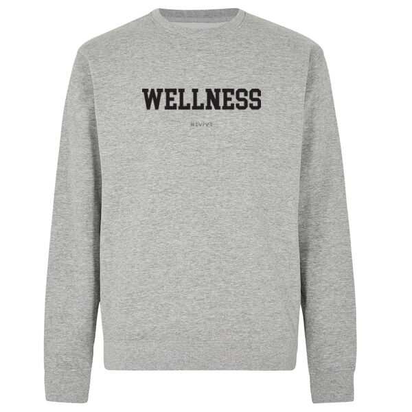 Print - WELLNESS Black - Regular Fit Sweatshirt Thumbnail