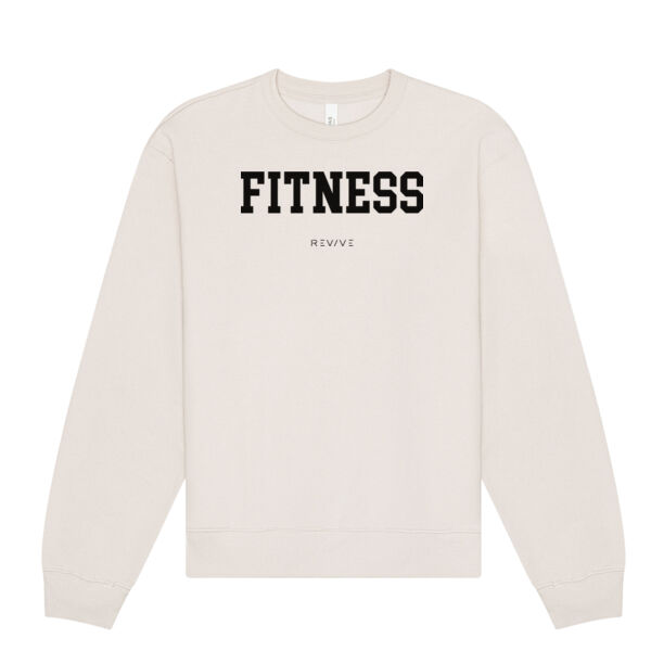 Print - FITNESS Black - Crewneck Heavy Sweatshirt Thumbnail
