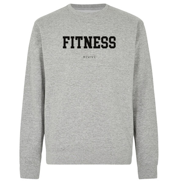 Print - FITNESS Black - Regular Fit Sweatshirt Thumbnail