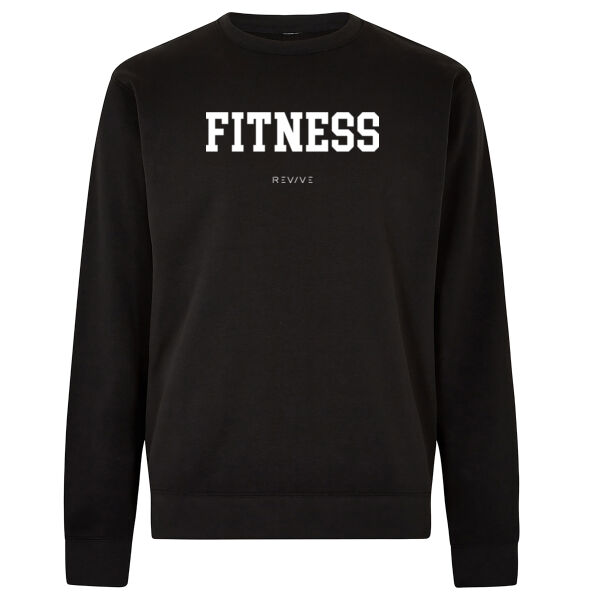 Print - FITNESS White - Regular Fit Sweatshirt Thumbnail