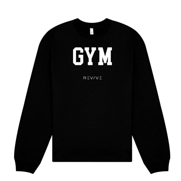 Print - GYM White - Crewneck Heavy Sweatshirt Thumbnail