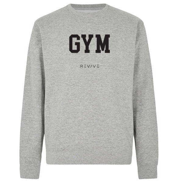 Print - GYM Black - Regular Fit Sweatshirt Thumbnail