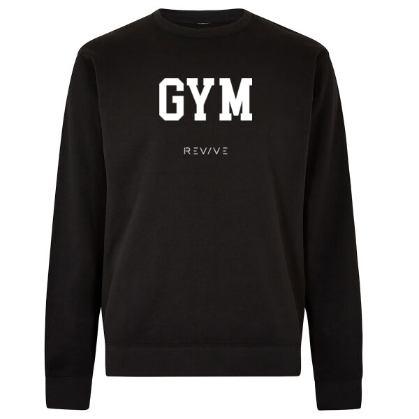 Print - GYM White - Regular Fit Sweatshirt Thumbnail