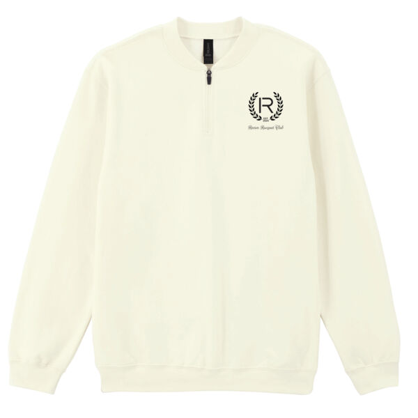 Print - Revive Racquet Club black - Softstyle Midweight 1/4 Zip Sweatshirt Thumbnail