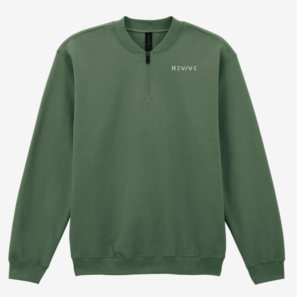 Emb - Revive white - Softstyle Midweight 1/4 Zip Sweatshirt Thumbnail