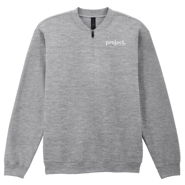 Emb - Project white - Softstyle Midweight 1/4 Zip Sweatshirt Thumbnail