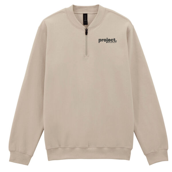 Emb - Project black - Softstyle Midweight 1/4 Zip Sweatshirt Thumbnail