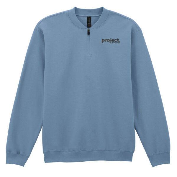 Emb - Project black - Softstyle Midweight 1/4 Zip Sweatshirt Thumbnail