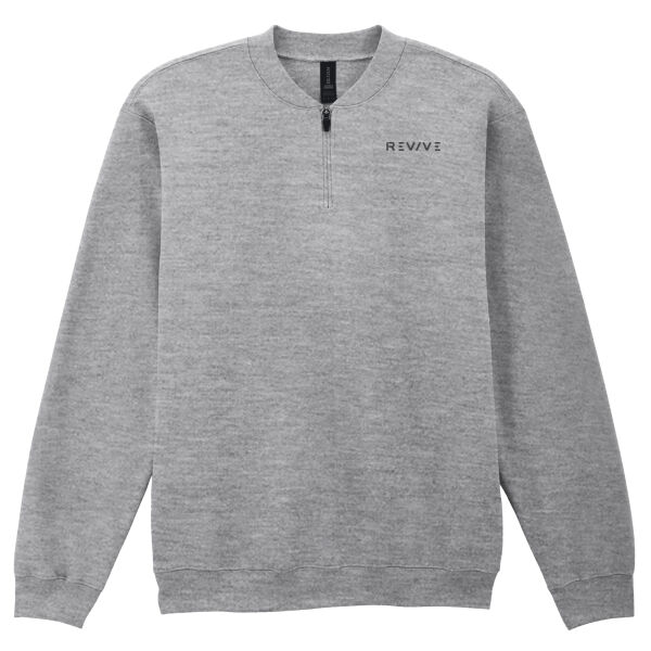 Emb - Revive black - Softstyle Midweight 1/4 Zip Sweatshirt Thumbnail