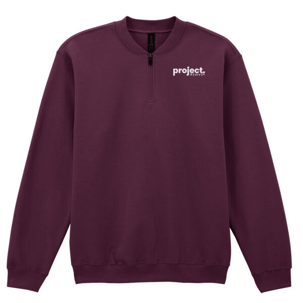 Emb - Project white - Softstyle Midweight 1/4 Zip Sweatshirt Thumbnail