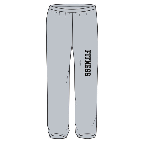 Print - FITNESS Black - Men's Lightweight Open Hem Jog Pant Thumbnail