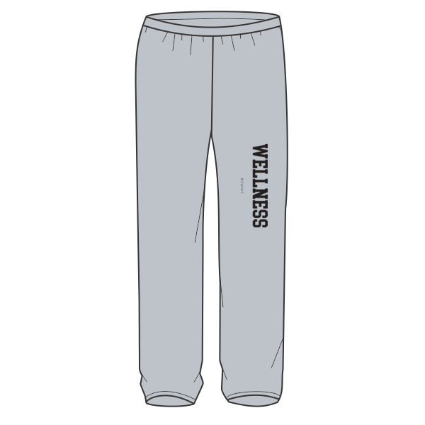 Print - WELLNESS Black - Men's Lightweight Open Hem Jog Pant Thumbnail