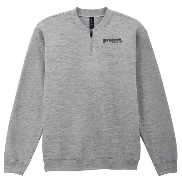 Emb - Project black - Softstyle Midweight 1/4 Zip Sweatshirt Thumbnail